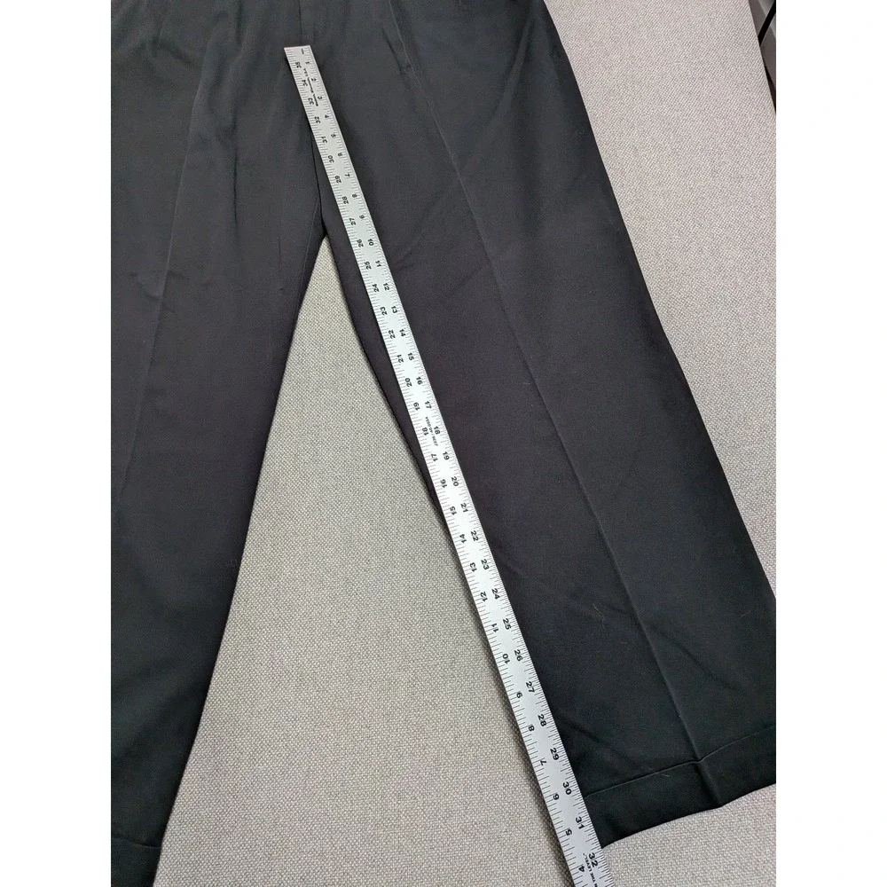 VTG Dockers Men's Black 34X30 Pleated Cotton Chino Dress Pants
